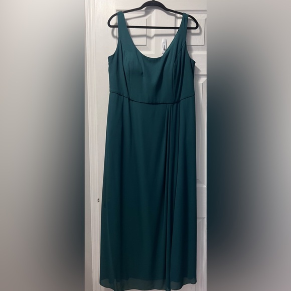 Chiffon Tank Scoop Neck Dress - Juniper - Picture 4 of 4